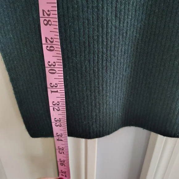 Tahari Pure Luxe Cashmere Tunic Top Dress Sweater Green XS - Picture 10 of 12